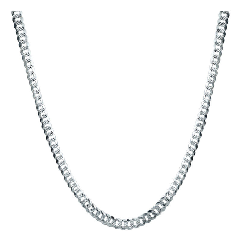 Cadena Gruesa Cubana Hombre Plata Italiana 925 65 Cm X 6 Mm