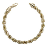 Pulsera Torsal Hombre Chapa De Oro 14k Calidad Premium 7 Mm