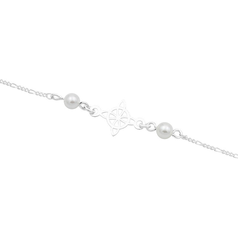 Joyaris Pulsera Nudo Bruja Figaro Plata 925 Mujer Ajustable Blanco 18 Cm