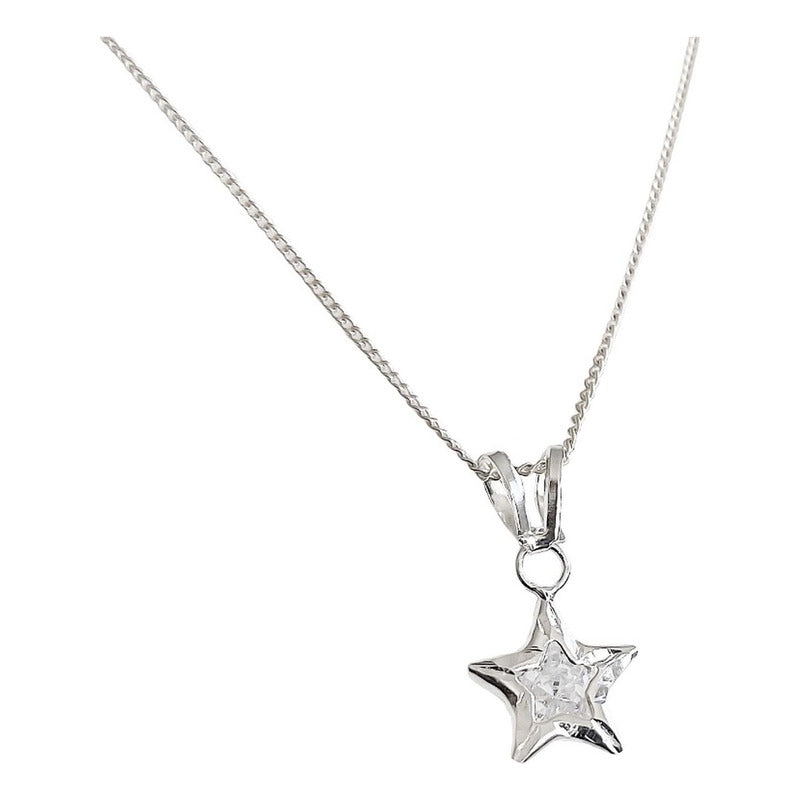 Juego Estrella Piedra Amor Regalo Mujer Promesa Plata 925