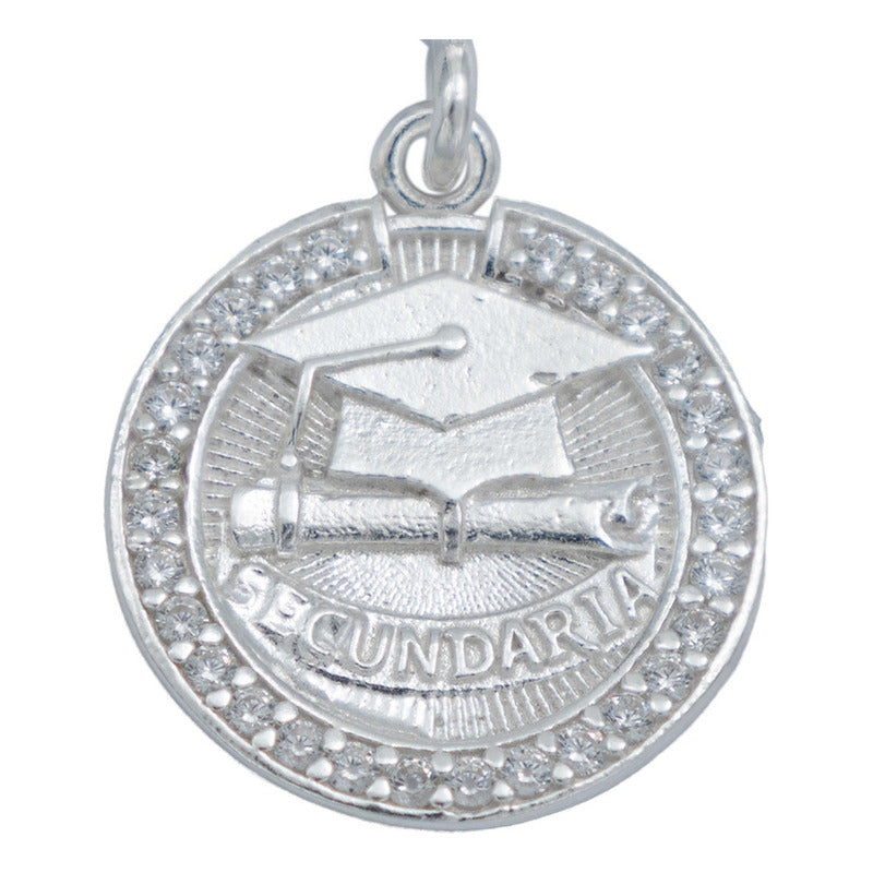 Dije Niño Niña Graduación Secundaria +regalo Cadena Plata925