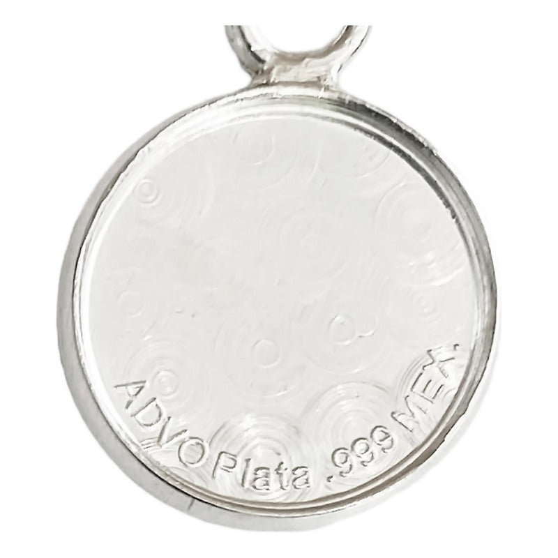 Dije Medalla Espiritu Santo Chica Plata Pura Ley 999