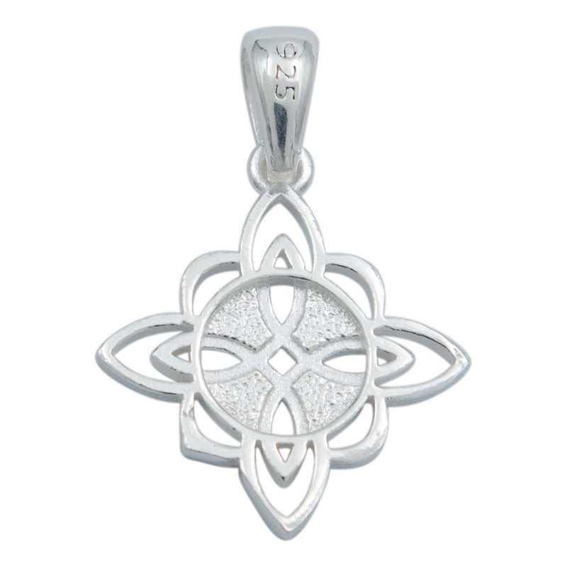 Dije Nudo De Bruja Triqueta Celta Mujer Plata Italy 925 Plateado