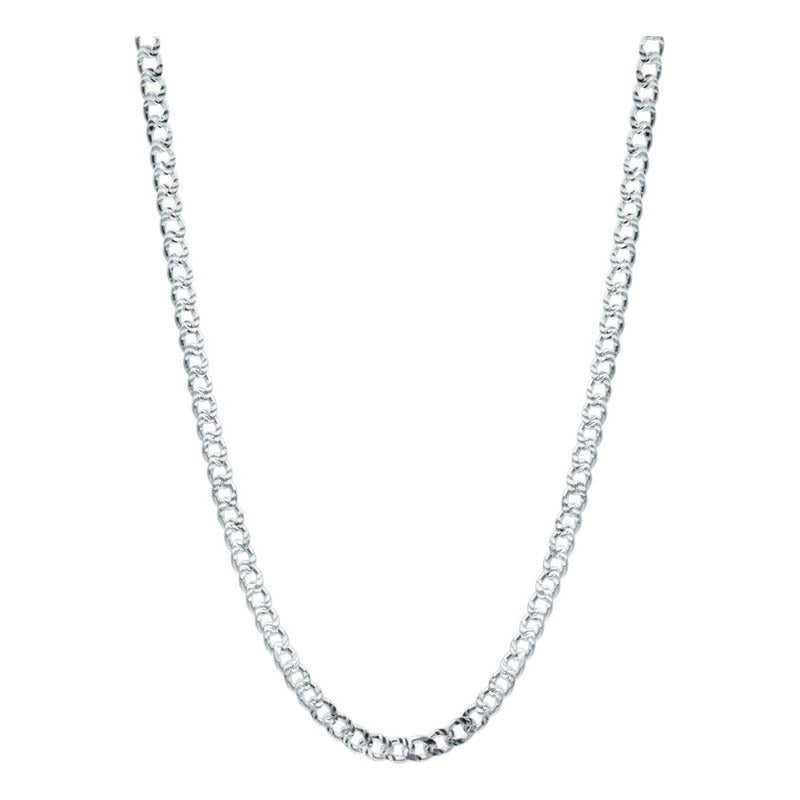 Cadena Cubana Gruesa Diamant Plata Italiana 925 60cm X 6mm