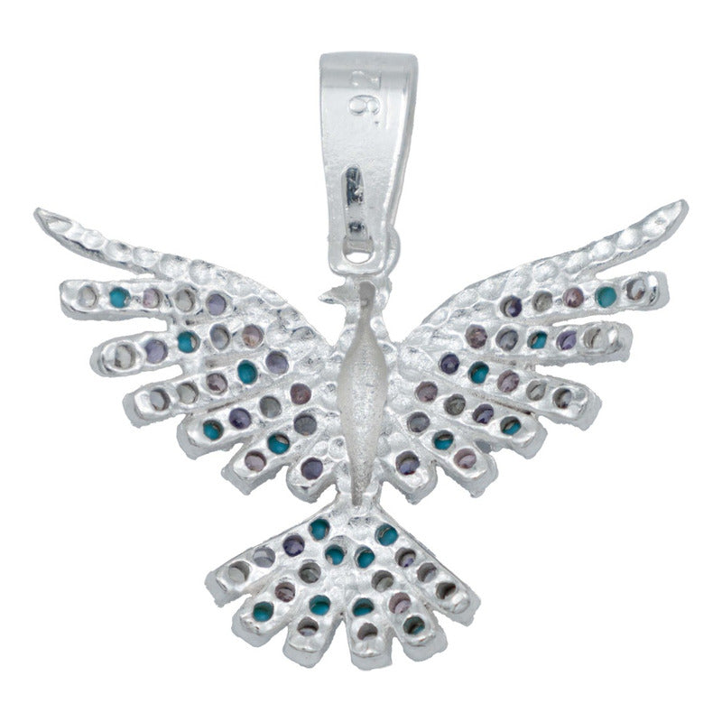 Dije Colibri Zirconias Amor Regalo Mujer Cadena Plata 925