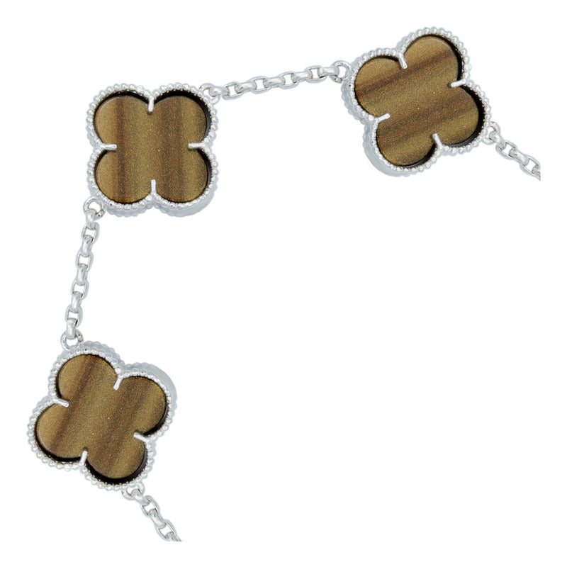 Pulsera Trebol Esmaltado Regalo Hombre Mujer Plata 925