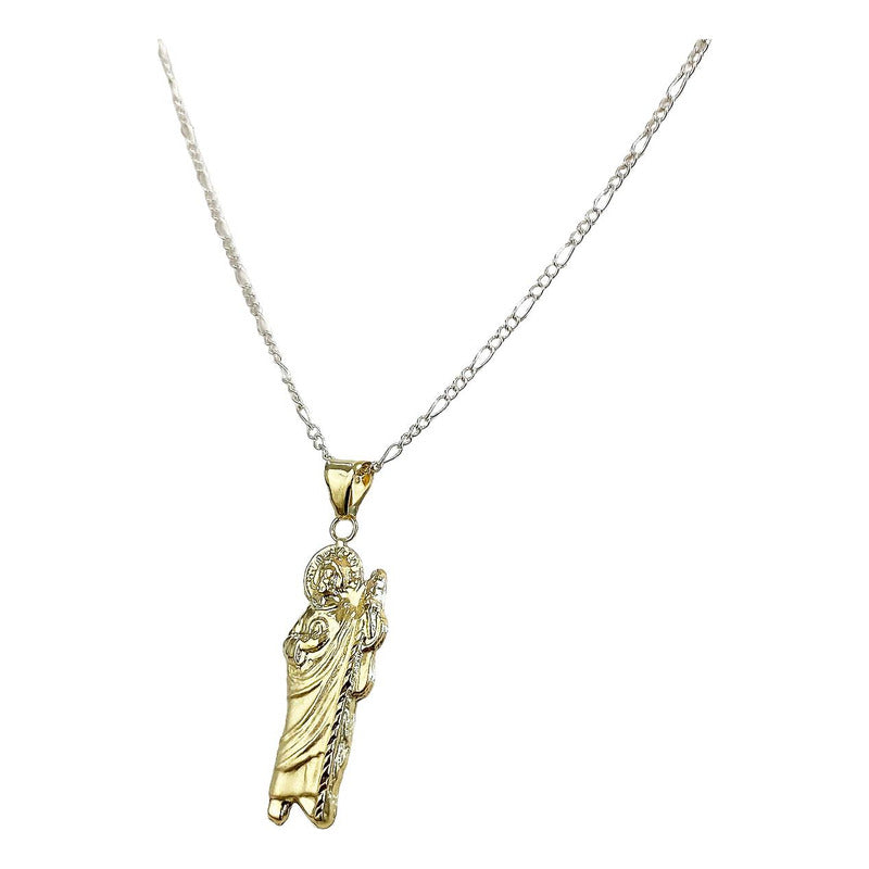 Dije San Judas Tadeo Troquel Hueco Oro 10k + Cadena Regalo