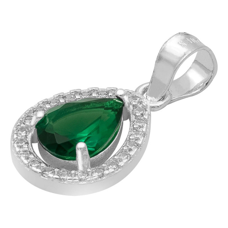 Dije Gota Zirconias Amor Mujer Regalo Joyería Moda Plata 925