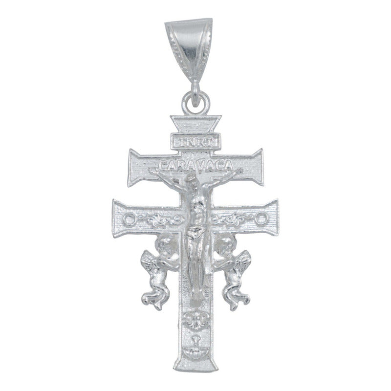 Dije Mediano Cruz Caravaca Hombre Mujer Plata Solida S925