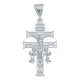 Dije Mediano Cruz Caravaca Hombre Mujer Plata Solida S925