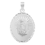 Dije Diamantada Estrella Virgen Guadalupe Plata 925 2.2 Cm