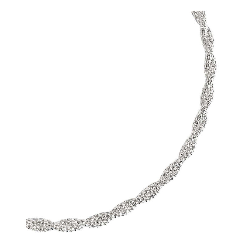 Pulsera Torzal Espuma Mujer Regalo Plata Italiana Ley 925