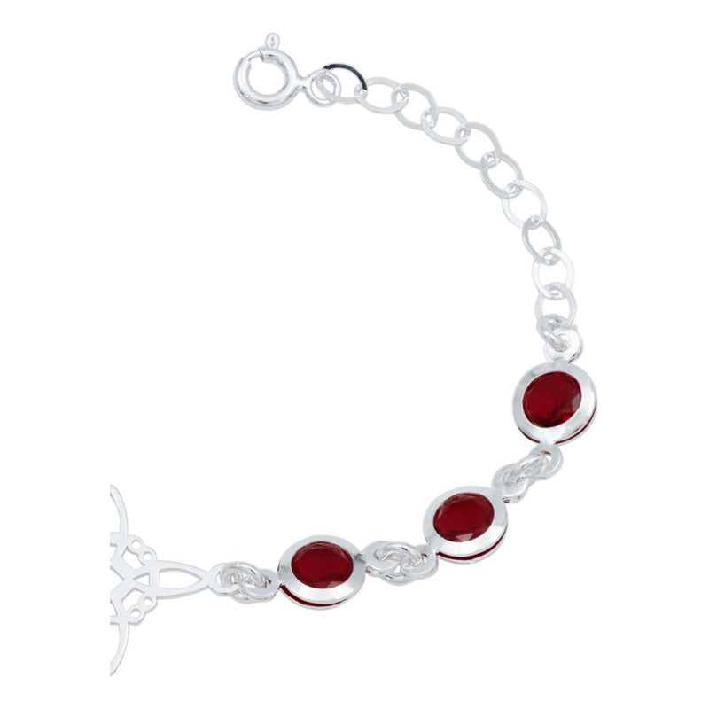 Pulsera Nudo De Bruja Celta Zirconias Mujer Regalo Plata 925