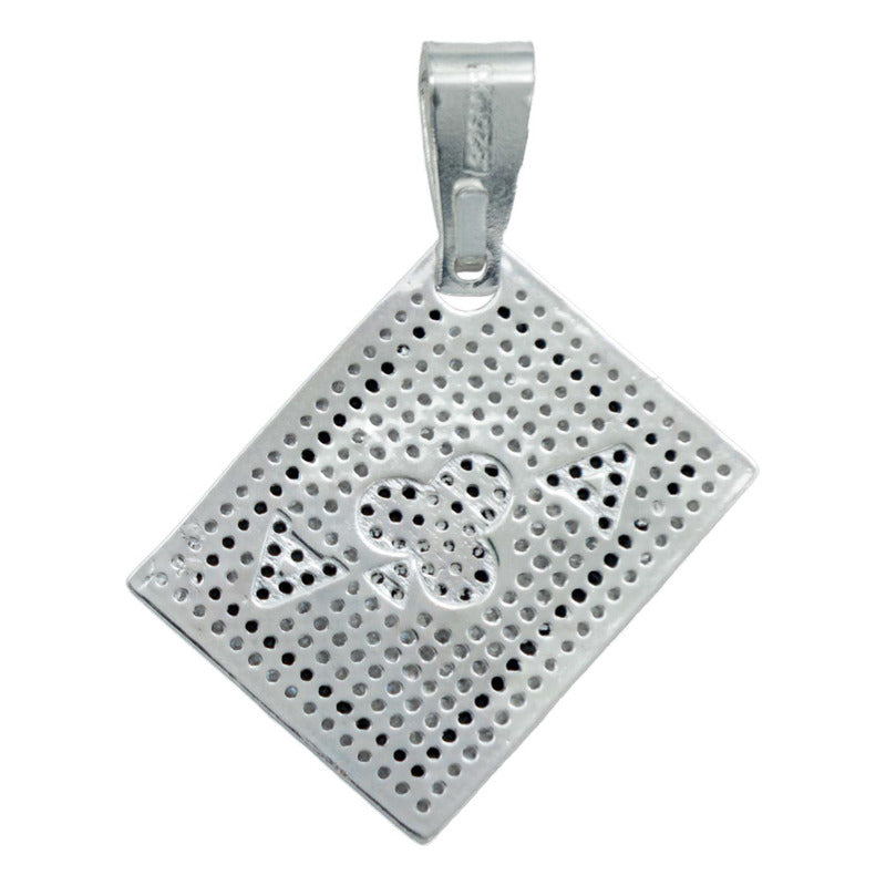 Dije Carta Poker Hombre Regalo Plata Italiana 925