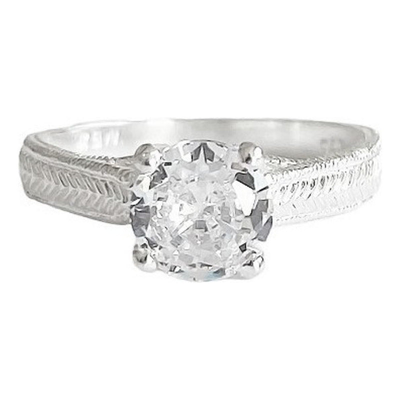 Anillo De Compromiso Promesa Boda Corona Plata Ley .925