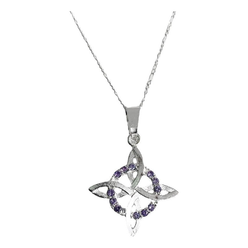 Dije Nudo De Bruja Plano En Plata Ley 925 + Cadena Plata 925