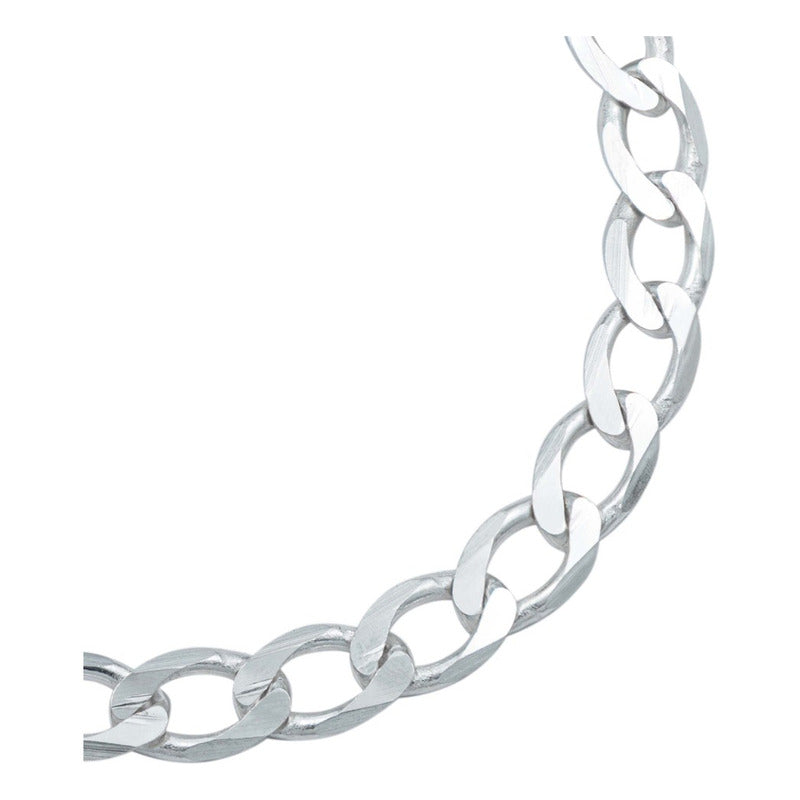 Pulsera Cubana Gruesa Lisa Regalo Hombre Plata 925 7 Mm