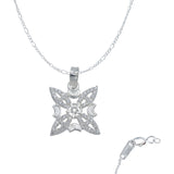 Dije Nudo Bruja Fases Lunares Estrella Cadena Plata 925
