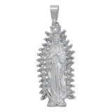 Dije Mediano Virgen De Guadalupe Zirconia Baguette Plata 925