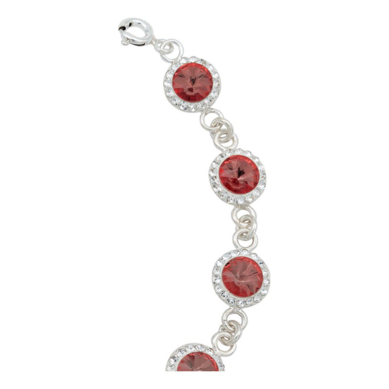 Pulsera Zirconias Piedras Mujer Dama Amor Regalo Plata 925