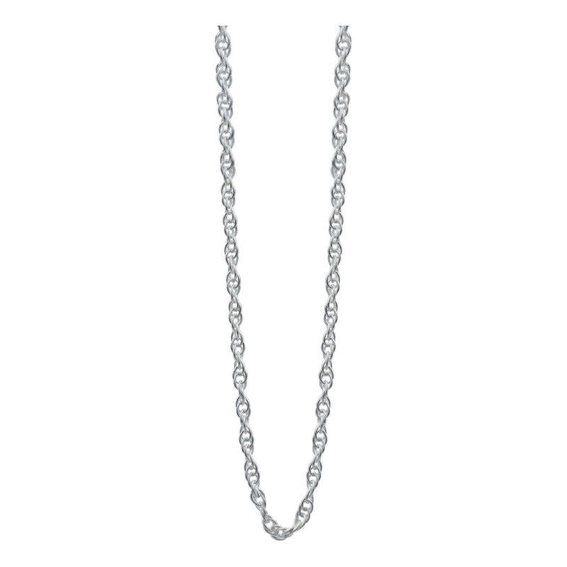 Cadena Delgada Torsal Mujer Plata Italy 925 45cm X 2mm