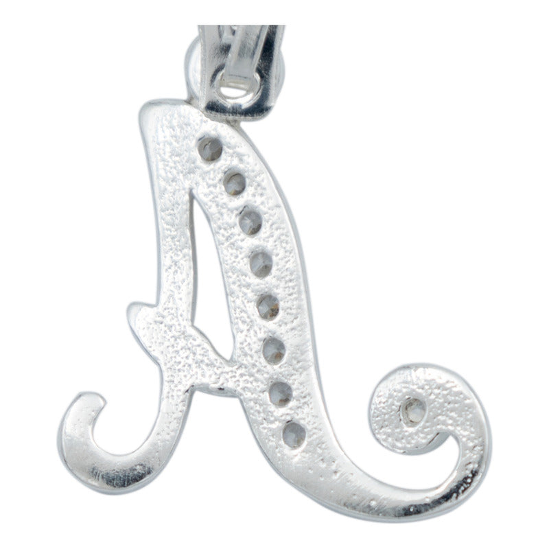 Dije Iniciales Abecedario Zirconias Plata Solida Ley 925