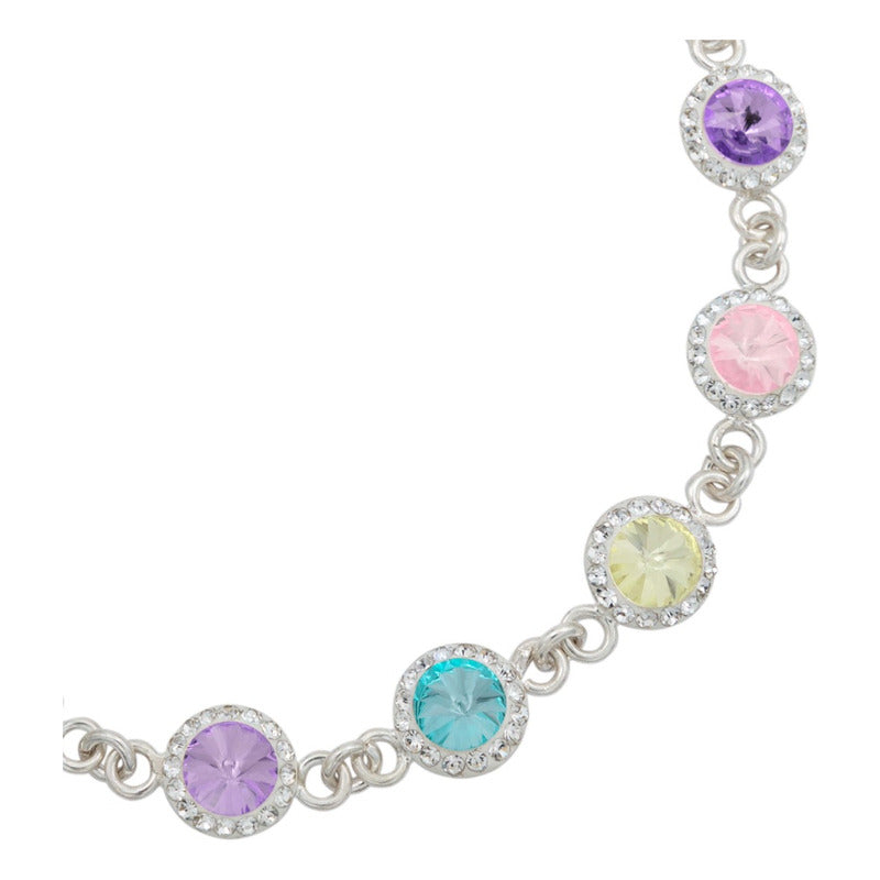 Pulsera Zirconias Piedras Mujer Dama Amor Regalo Plata 925