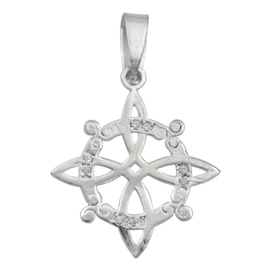 Dije Nudo De Bruja Zirconias Magia Mujer Regalo Plata 925 Plateado