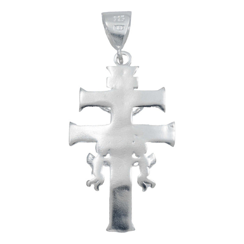 Dije Grande Cruz Caravaca Hombre Mujer Plata Solida 925
