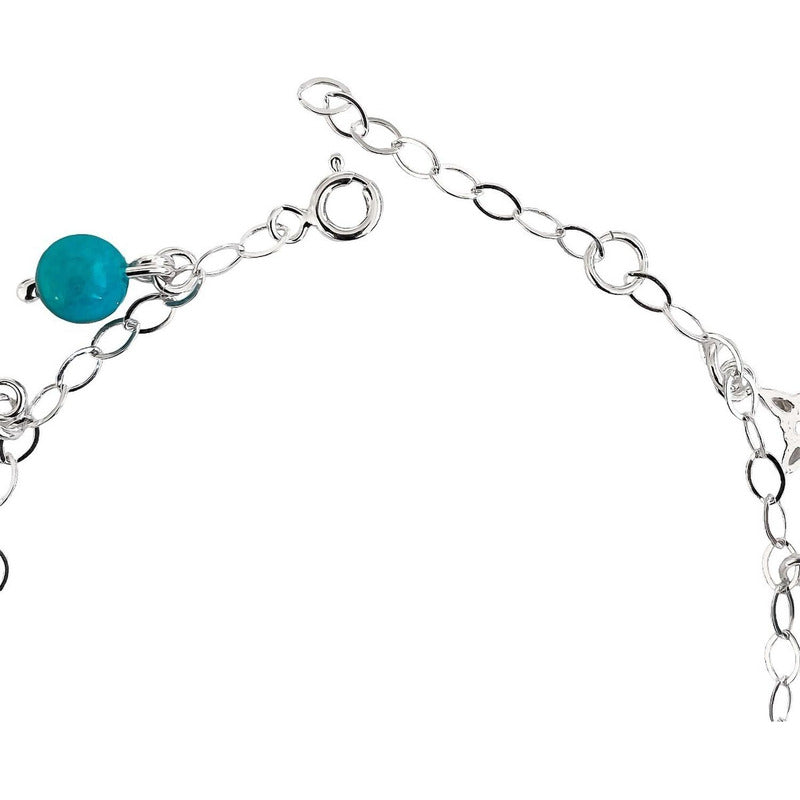 Pulsera Ajustable Nudo De Bruja Cuarzos Naturales Plata 925