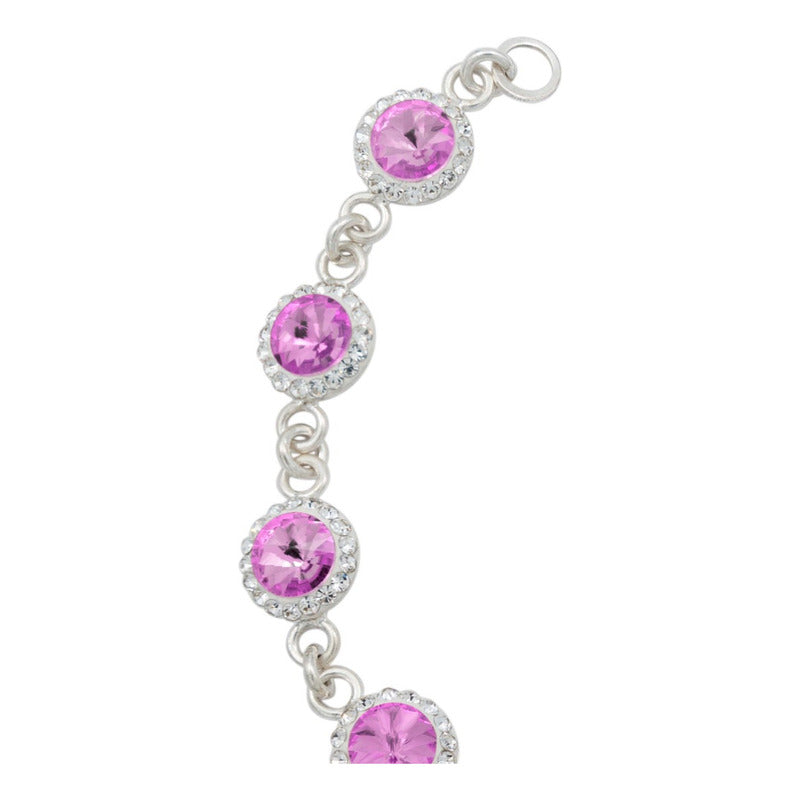 Pulsera Zirconias Piedras Mujer Dama Amor Regalo Plata 925