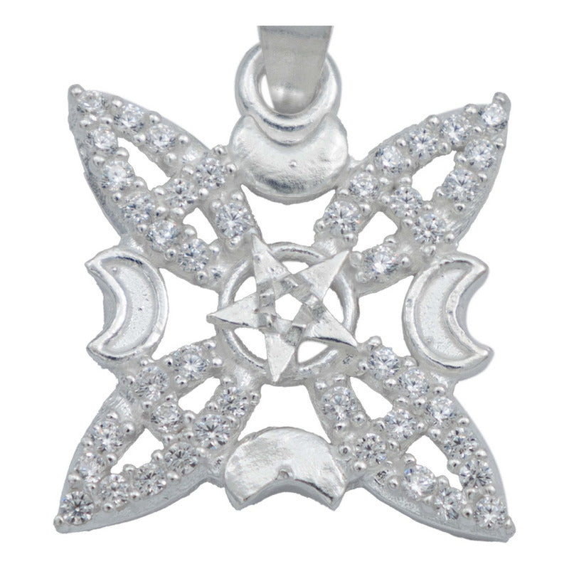 Dije Nudo Bruja Fases Lunares Estrella Hombre Mujer Plata925