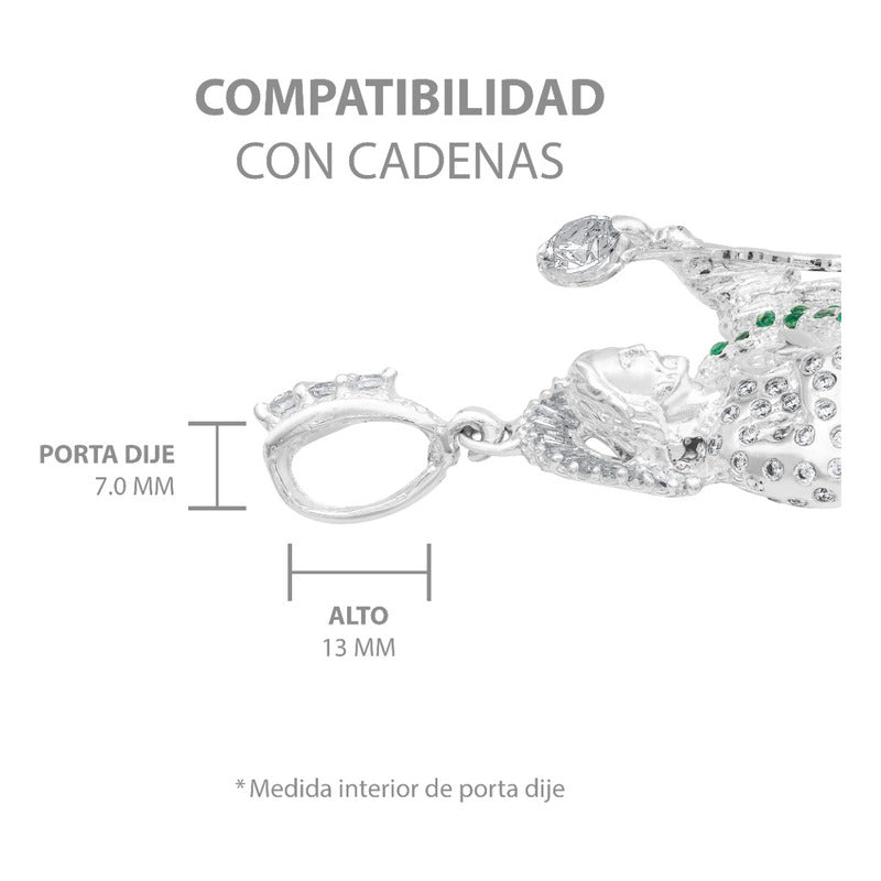 Dije 3d Medalla San Judas Tadeo Grande Zirconias Plata 925 Verde