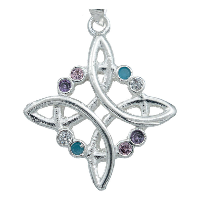 Dije Nudo De Bruja 8 Zirconias Mujer Regalo Plata Ley 925
