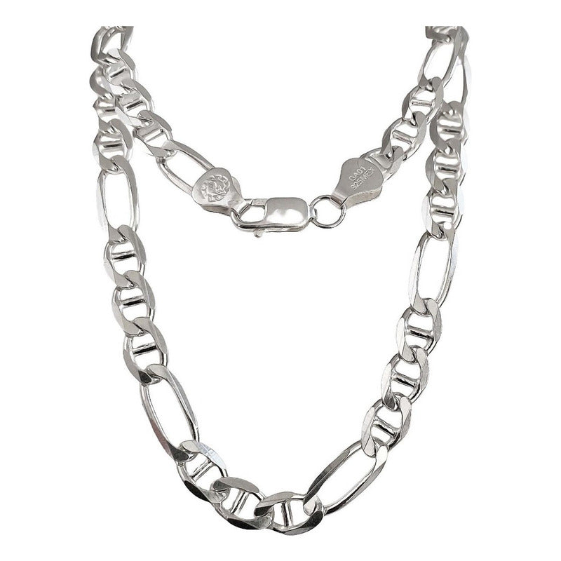 Cadena De Plata 925 Collar Hombre Fígaro Marinera 60cm X 6mm