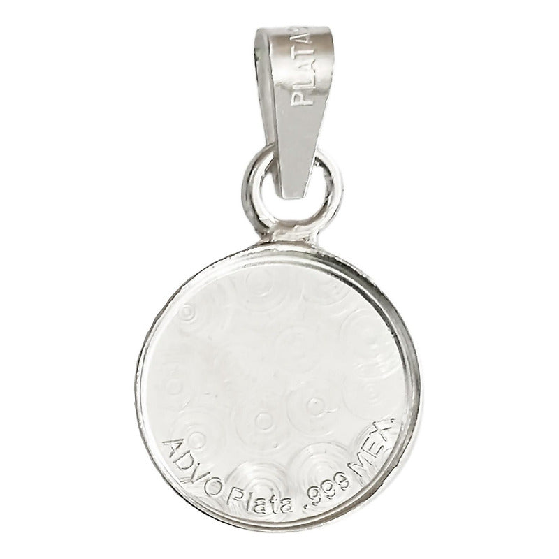 Dije Medalla Espiritu Santo Chica Plata Pura Ley 999