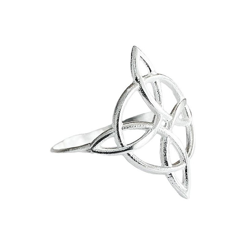 Anillo Nudo De Bruja Celta Redondo En Plata Solida Ley S925
