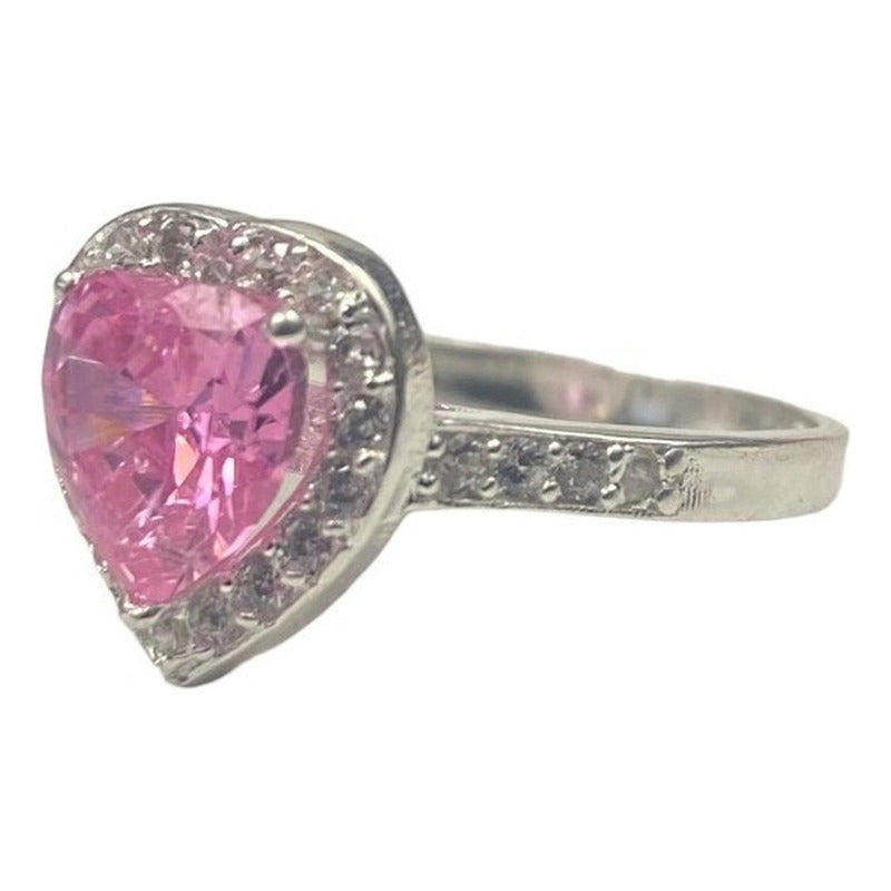 Anillo Solitario Corazón Compromiso Promesa Plata 925
