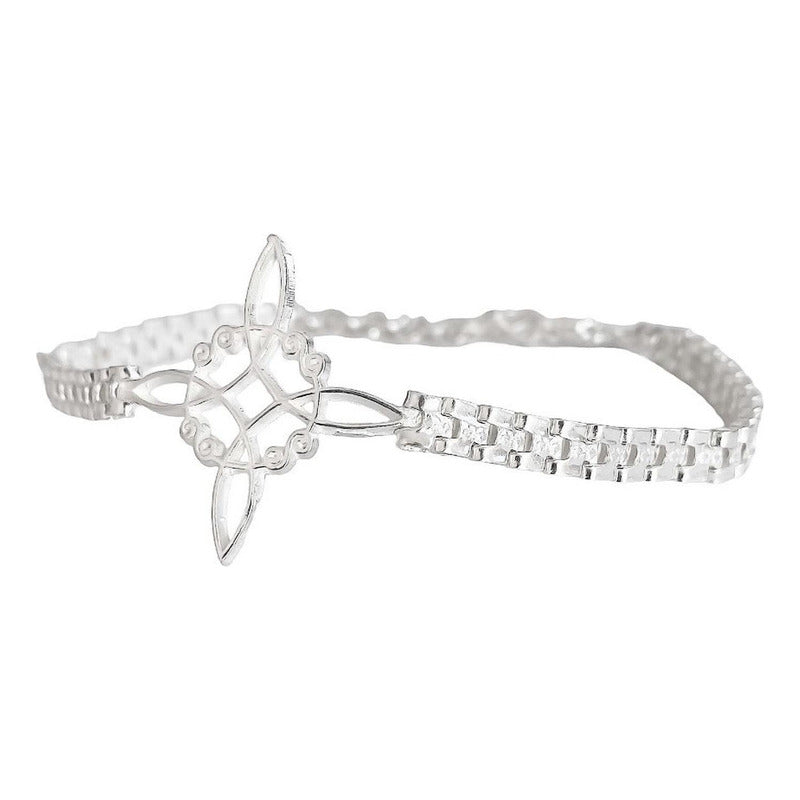 Pulsera Nudo De Bruja Con Zirconias De Colores En Plata S925