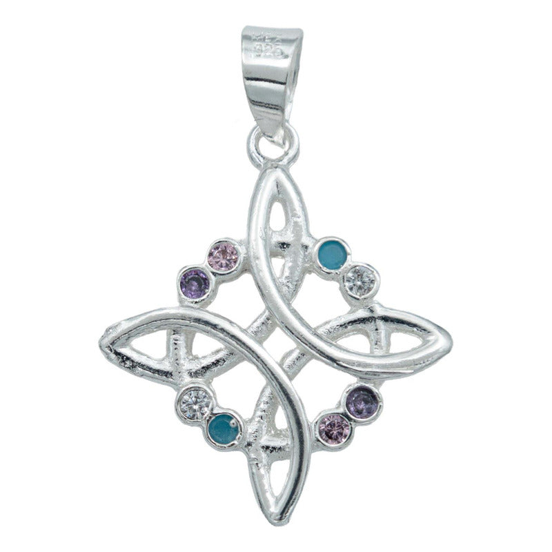 Dije Nudo De Bruja 8 Zirconias Mujer Regalo Plata Ley 925