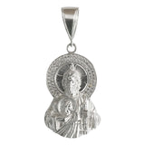 Dije Medalla Torso San Judas Tadeo Zirconias Plata 925 6 Cm