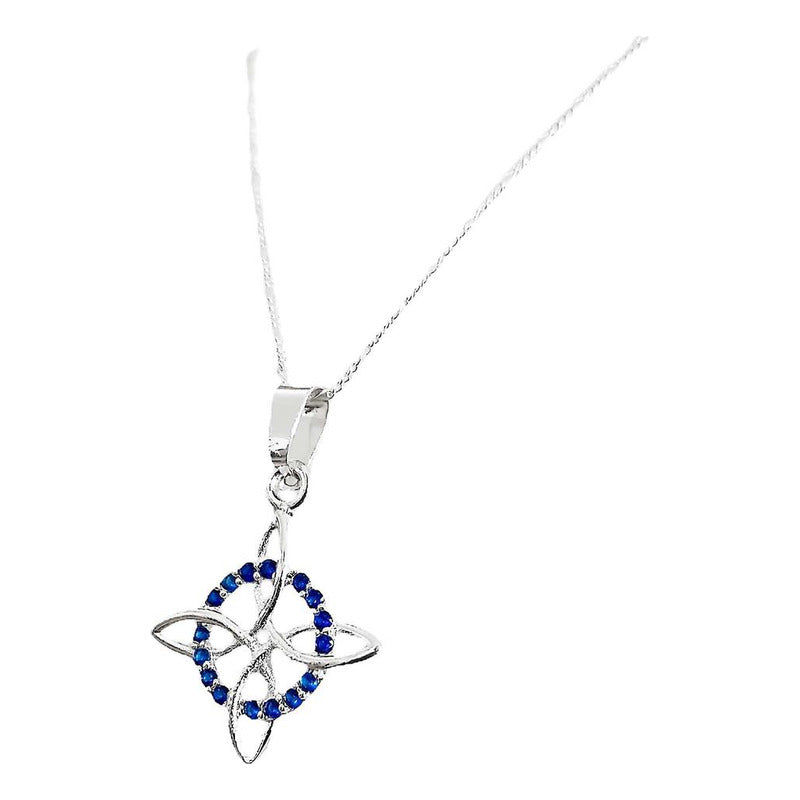Dije Nudo Bruja Plata Solida 925 + Cadena 45 Cm Plata S925