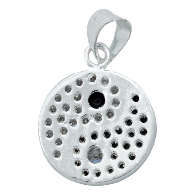 Collar Ying Yang Zirconias Equilibrio Plata Ley 925