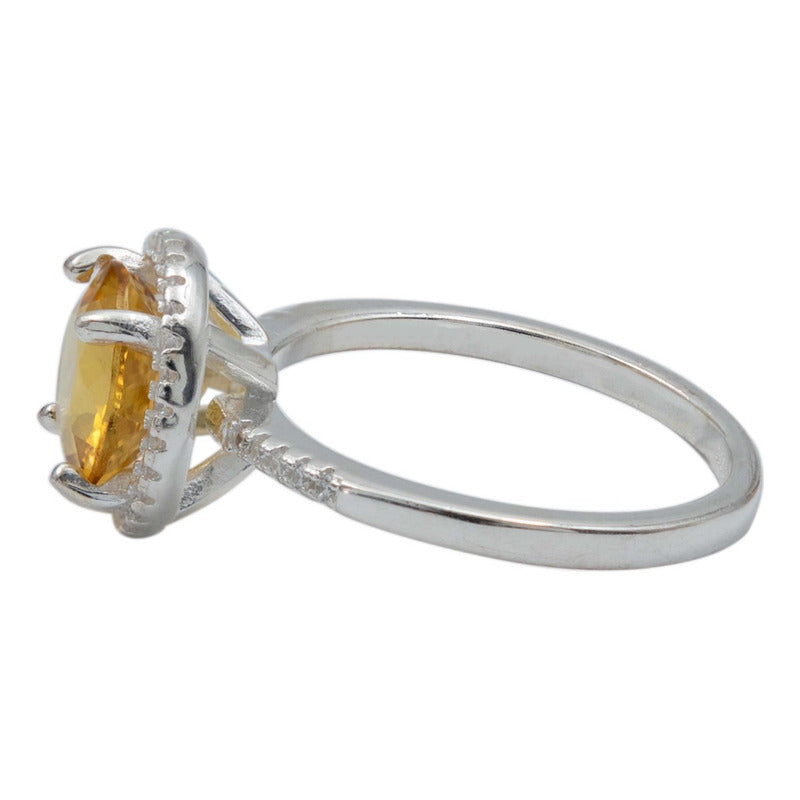 Anillo Mujer Promesa Amor Plata Berilo Certificado 2.14ct