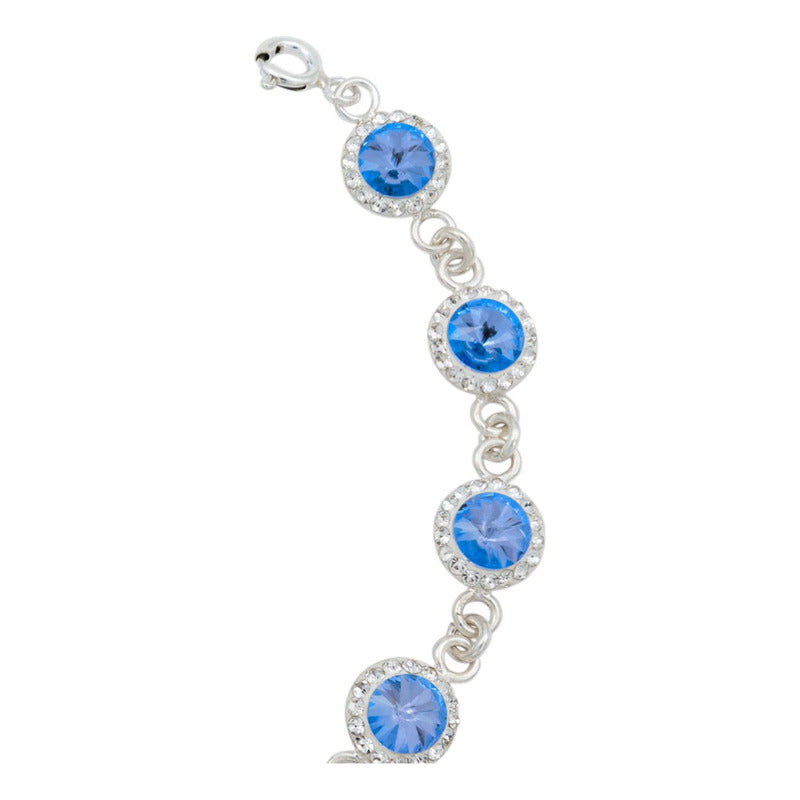 Pulsera Zirconias Piedras Mujer Dama Amor Regalo Plata 925