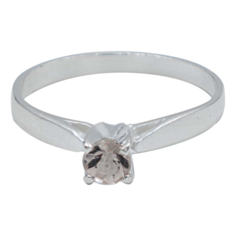 Anillo Promesa Amor Plata Fina 925 Morganita Certificado
