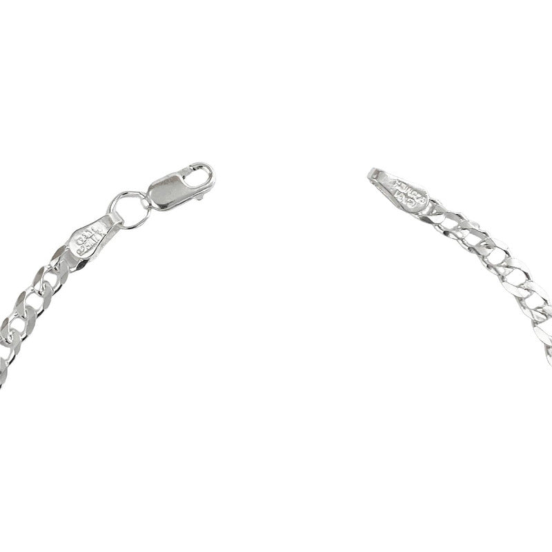 Pulsera Esclava Mujer Niños Cubana Barbada Plata 925 3 Mm