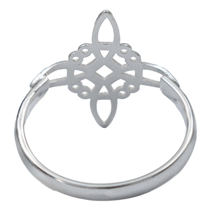 Anillo Liso Nudo De Bruja Laser Hombre Mujer Plata 925