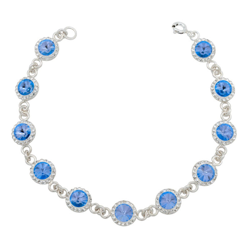 Pulsera Zirconias Piedras Mujer Dama Amor Regalo Plata 925