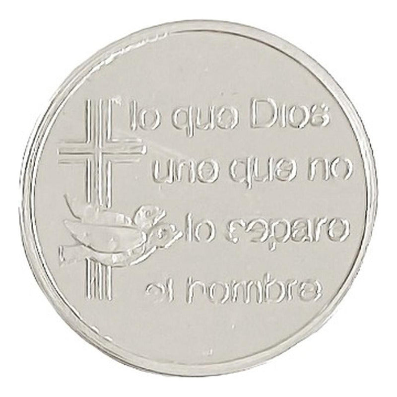 Juego Arras Matrimoniales Cristianas Boda Plata Pura Ley 999